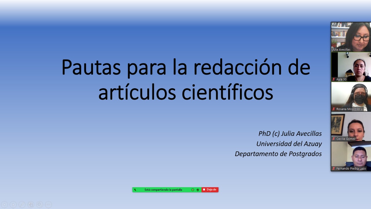 Pautas para la Redacción de Artículos Científicos