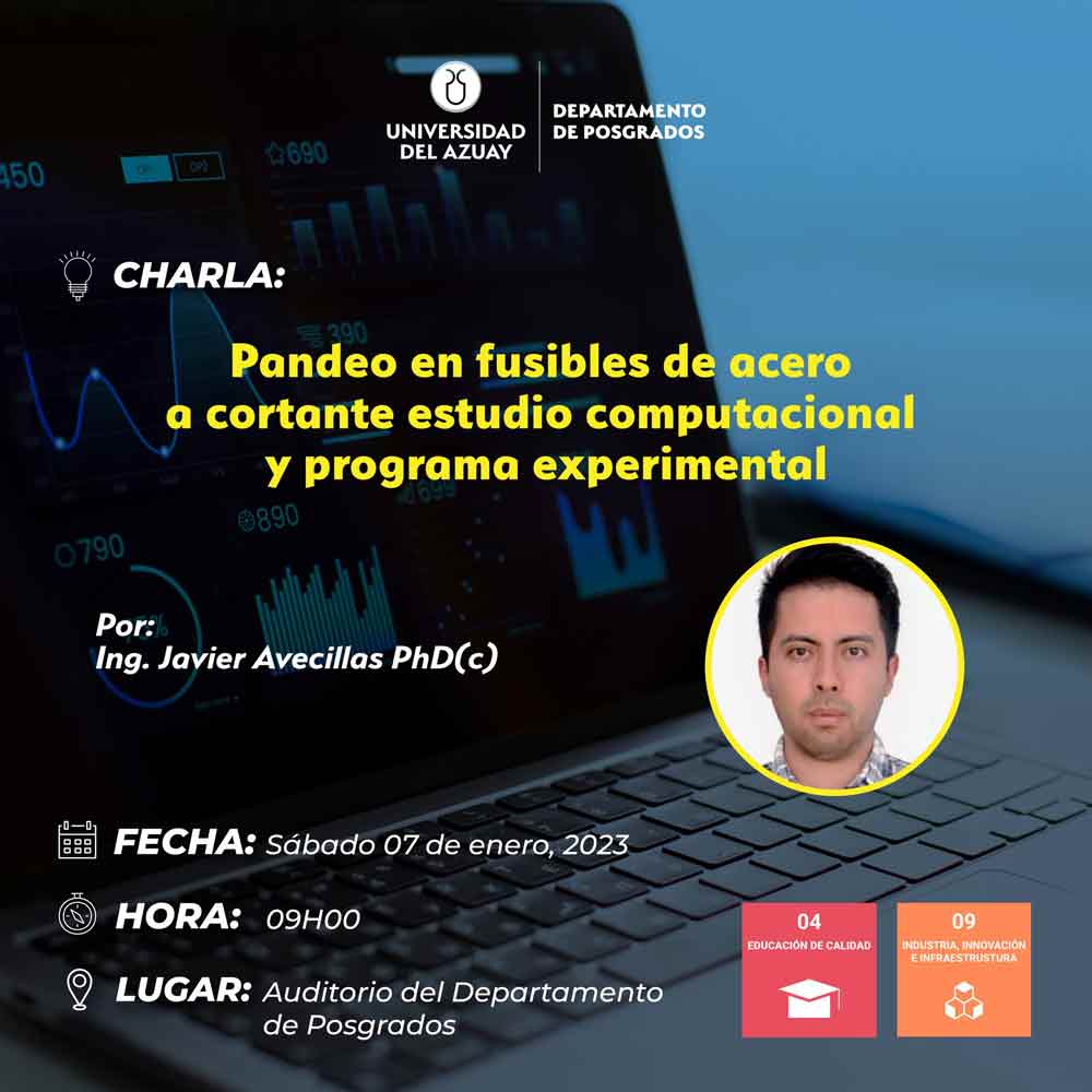 Charla:  Pandeo en fusibles de acero a cortante, estudio computacional y programa experimental